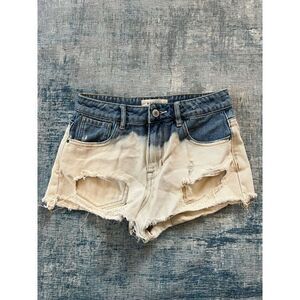 PacSun Bleached Distressed High Rise Shorts Size 24